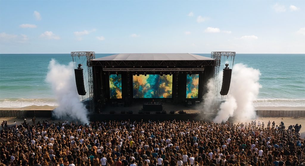 Music festival at the beach