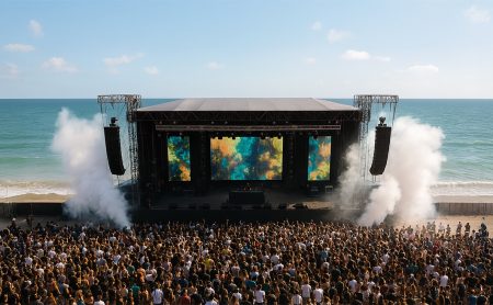 Music festival at the beach